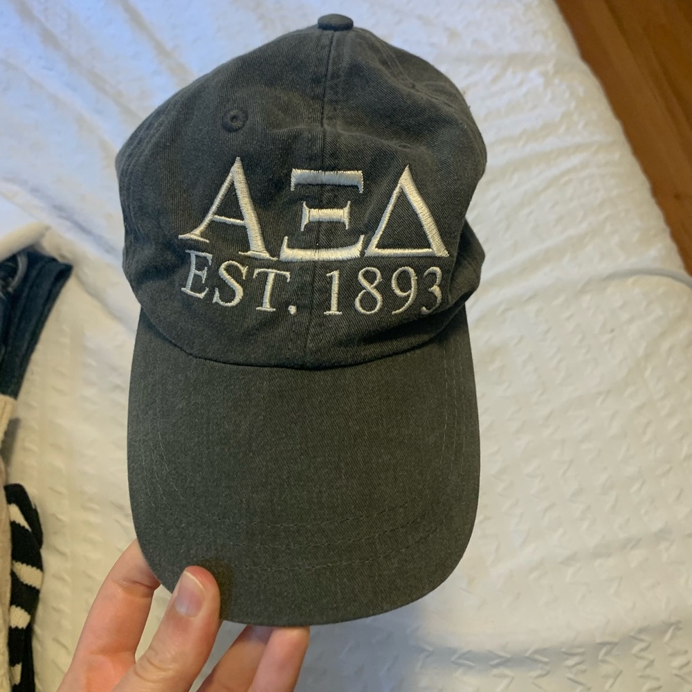 grey alpha xi delta baseball hat / cap
